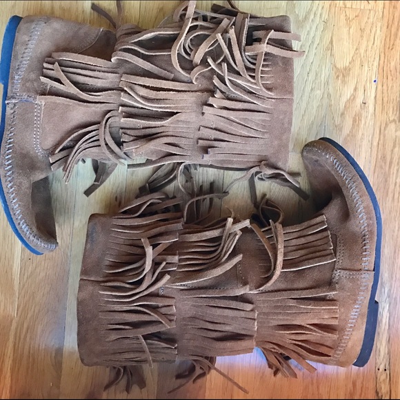 Tan Fringed Boot - Picture 2 of 3