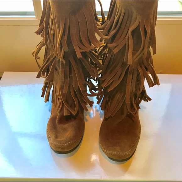 Tan Fringed Boot - Picture 3 of 3
