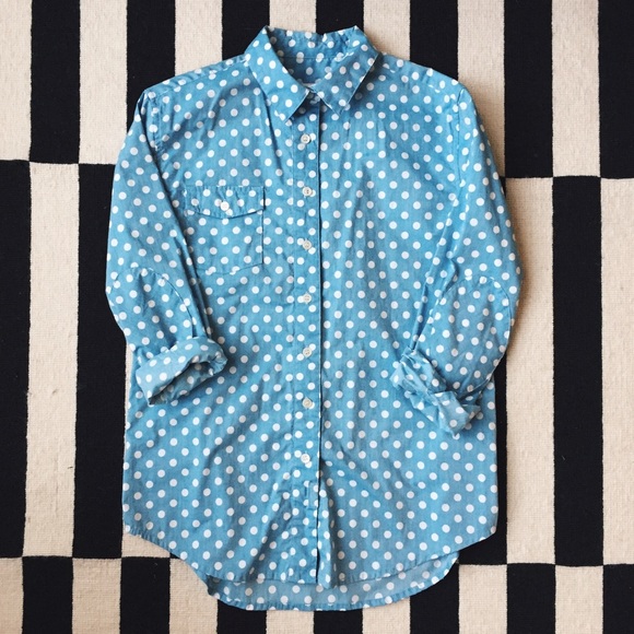 Bridge and burn polka dot button down shirt