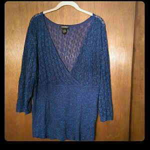 Blue wrap top