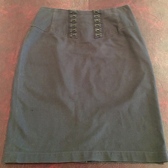 Elevenses dark chocolate soft brushedcotton skirt