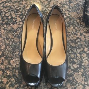 Black Peep Toe Pump