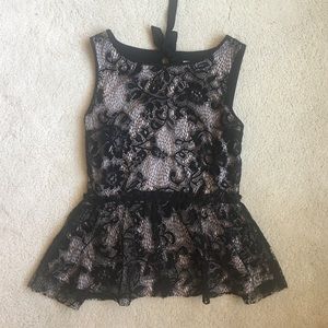 Anthropologie lace peplum top