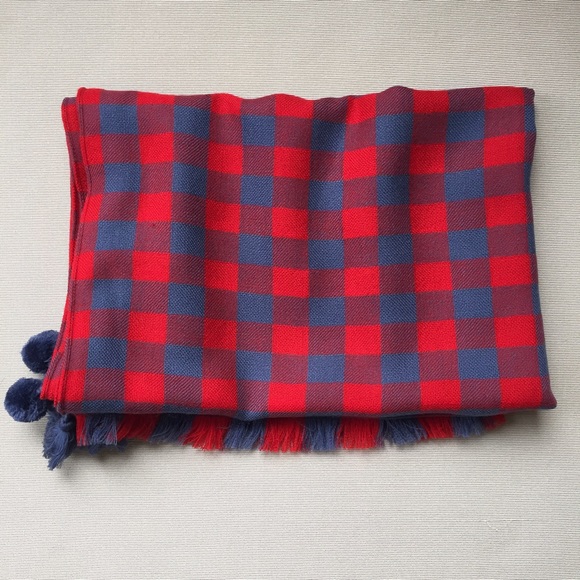 sale | HP • j crew • buffalo check wool scarf - Picture 3 of 3