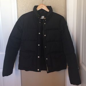 J. Crew Black Puffy Jacket Small
