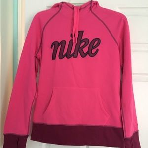 Nike mock neck sweatshirt in pink