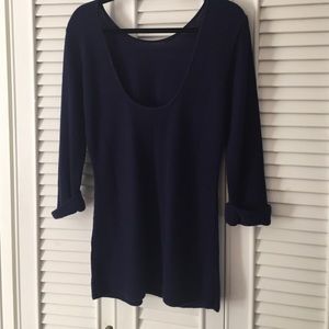 Urban Outfitters Deep Blue Drop Back Sweater