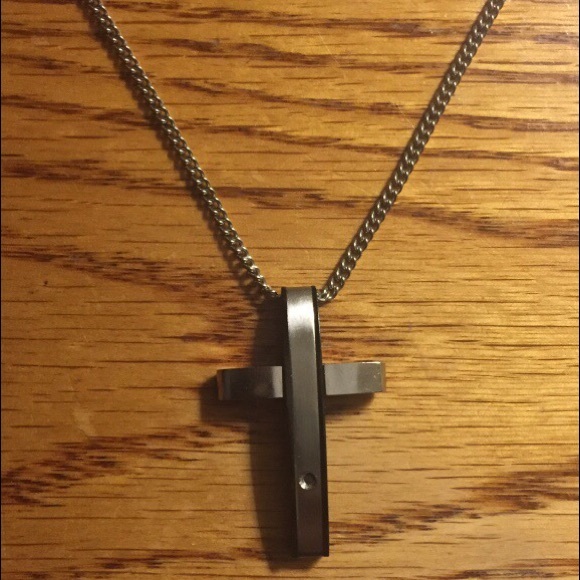 Stainless Steel 22" Cross Necklace