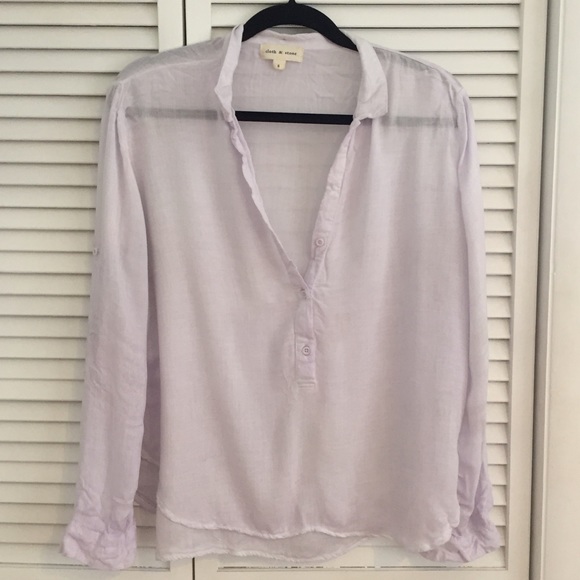 Cloth & Stone button blouse, lavender
