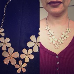 Beautiful flower statement necklace