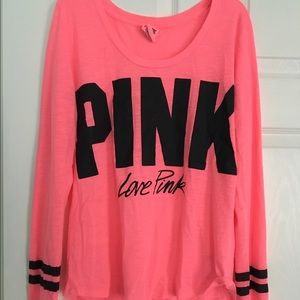 Long Sleeve VS pink shirt