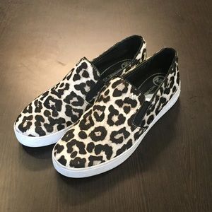 Michael Kors Leopard Print Slip On Calf Hair Shoes