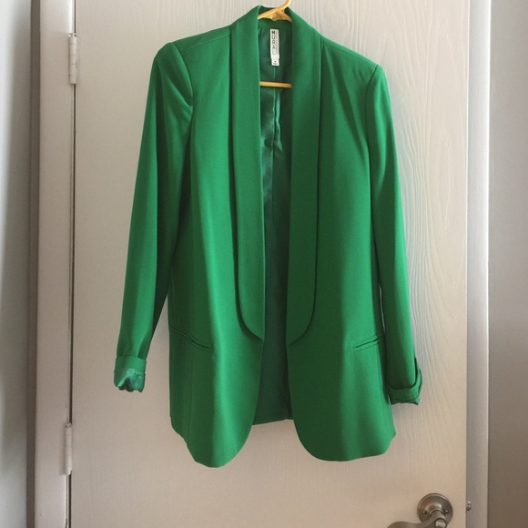 green boyfriend blazer