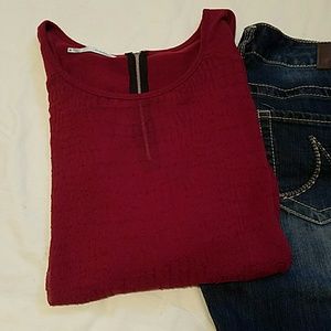 Sheer front sweater - perfect for the holidays!