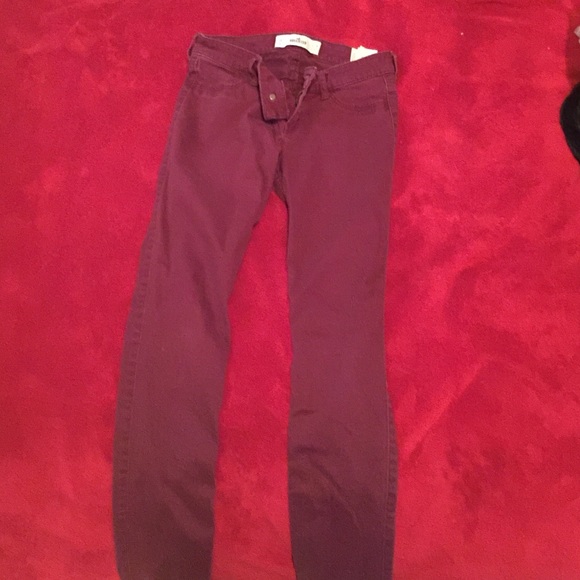 Maroon Hollister Skinny Jeans