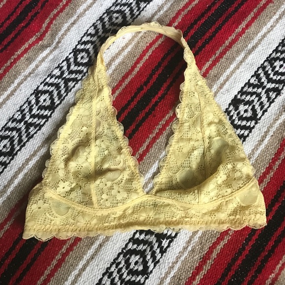 Yellow halter bralette