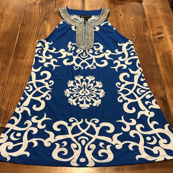 INC patterned sequin tank top