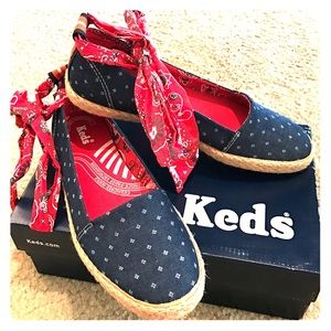NEW w/Box Keds Rockabilly Ankle Wrap Flats 8.5