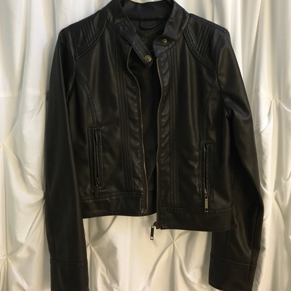 Faux leather jacket size small.