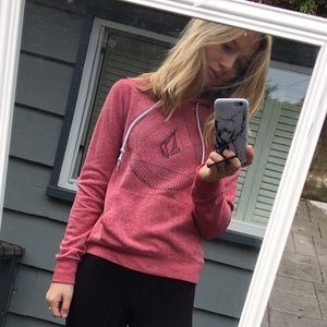 Faded Red Volcom Hoodie