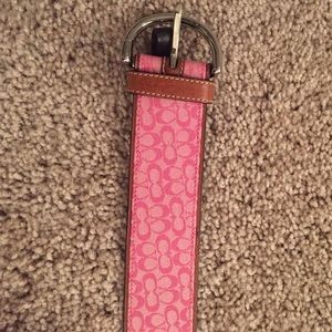 Pink coach medium belt
