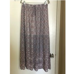Forever 21 Contemporary Purple Printed Maxi Skirt