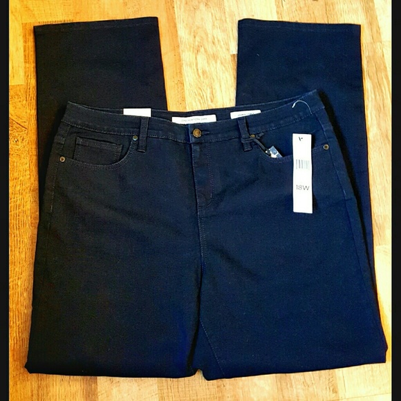 ✔SOLD✔ DARK DENIM SKINNY JEGGINGS NWT 18 MACY'S - Picture 3 of 4
