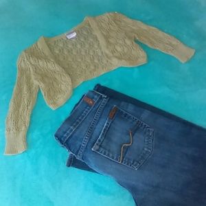 Stylish Crop Sweater bonus....7 For ManKind Jeans