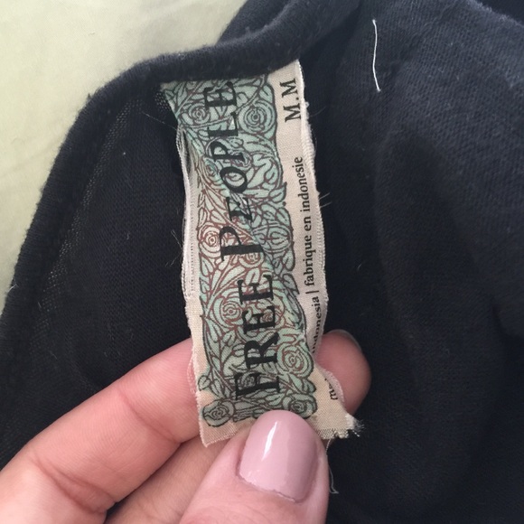 Free People Black M Crop Top with Ruffles on Back - Picture 4 of 4