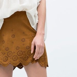LAST CHANCE!! NWT Zara Suede Skirt