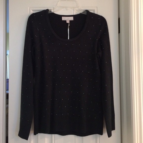 Carolyn Taylor Sweaters - Black sweater with rhinestones