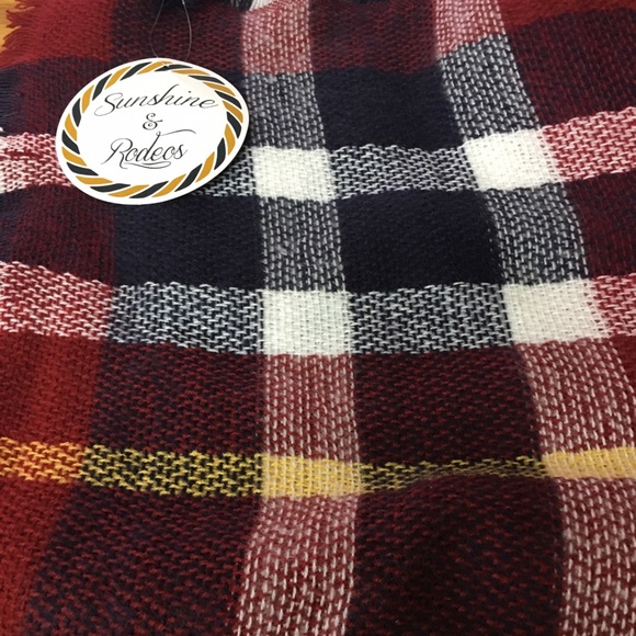 Red Blanket Scarf!! - Picture 2 of 2