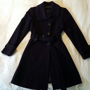 Beautiful purple/navy wool Anne Klein winter coat