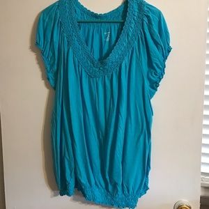 Lane Bryant Venezia Turquoise shirt Size 22/24