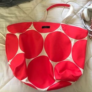 Kate spade polka dot canvas bag (never used)