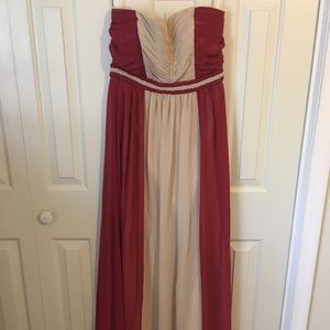 Long color-block formal dress