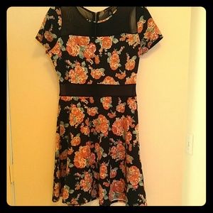 Black and floral dress