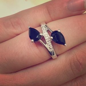 Black Spinel/diamond ring 💍