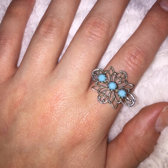 Vintage Silver and blue ring
