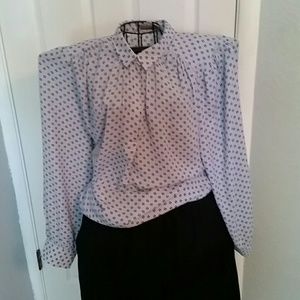Sky Blue Print Blouse