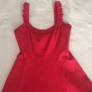 Red a-line dress