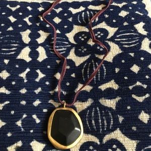 Anthropologie black stone necklace