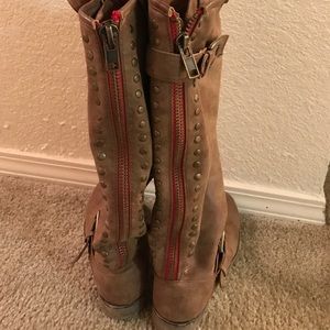 Tall tan boots from off broadway!