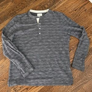 Billy Reid gray Henley shirt