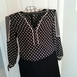 Black Print Blouse