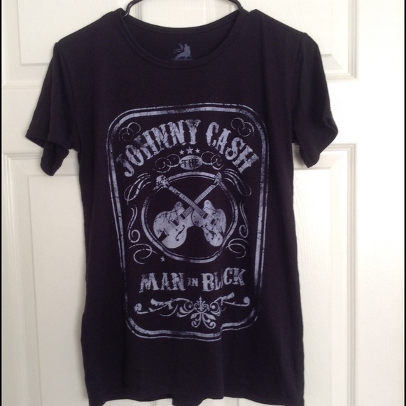 Johnny Cash Band Black Tshirt Large