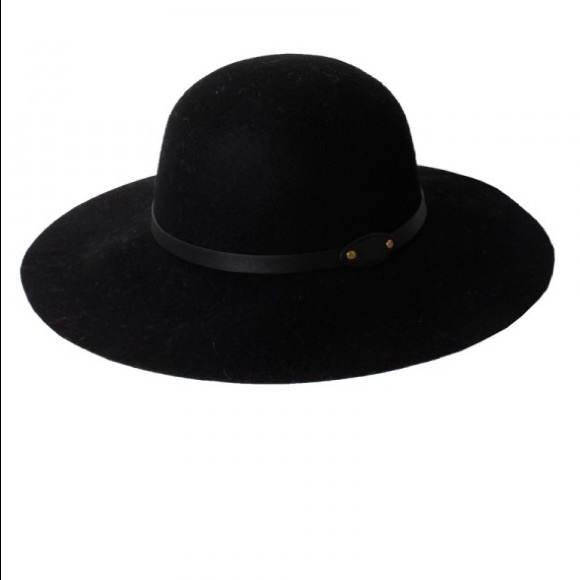 D&Y Accessories - Wool Felt Floppy With Pu Band With 2 Studs Hat