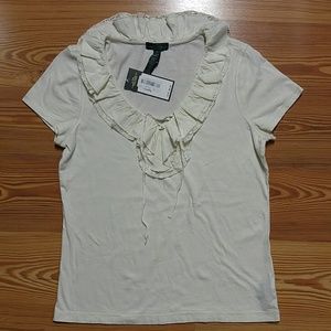 Cream Ralph Lauren top