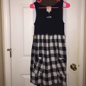 Black and white checkered dress