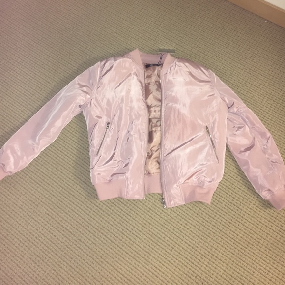 Missguided pink bomber jacket